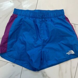 North Face blue runners shorts
